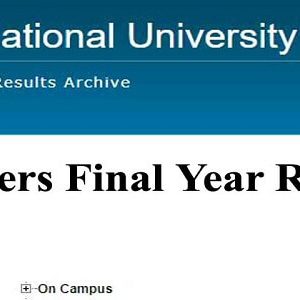 NU Masters Final Year Result 2021