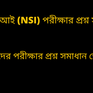 NSI Exam Question Solution 2021