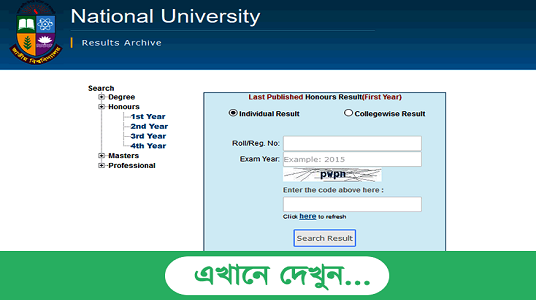 NU Honours 2nd Year Result 2023