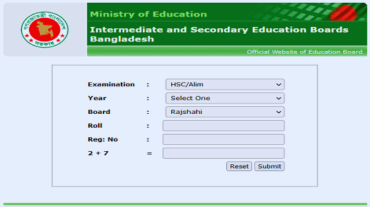 Rajshahi Board HSC Result 2023 with Marksheet