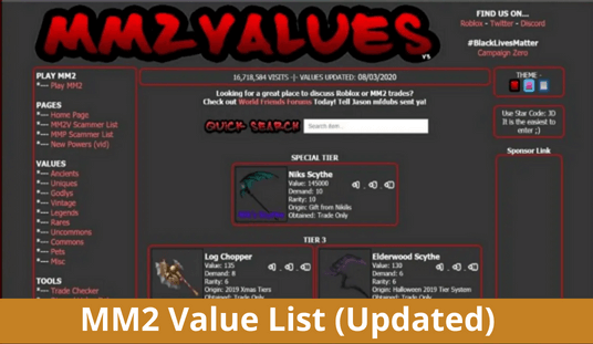 MM2 Value List