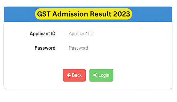 GST Admission Result 2023