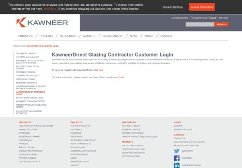Kawneer Direct Login