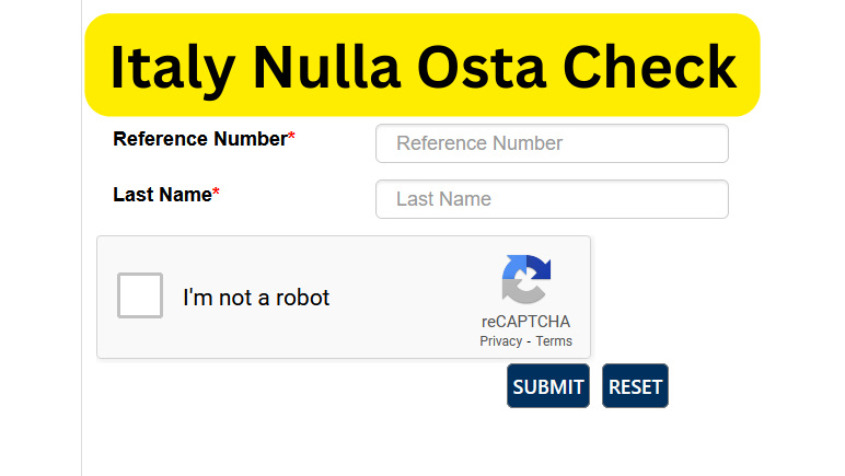Italy Nulla Osta Online Check System